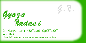 gyozo nadasi business card